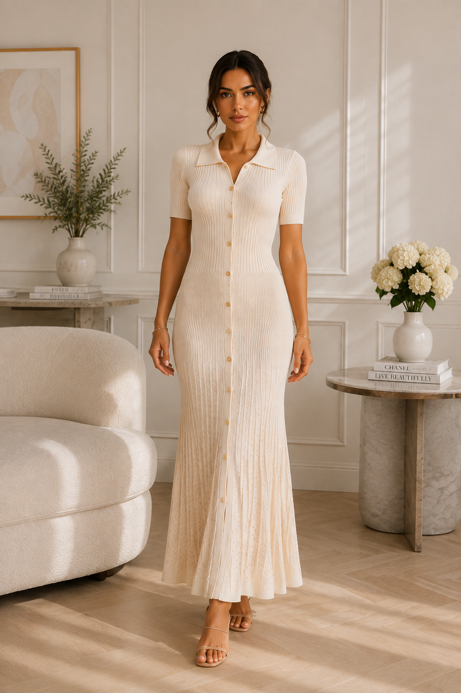 Élodie – The Silky Draped Midi Dress