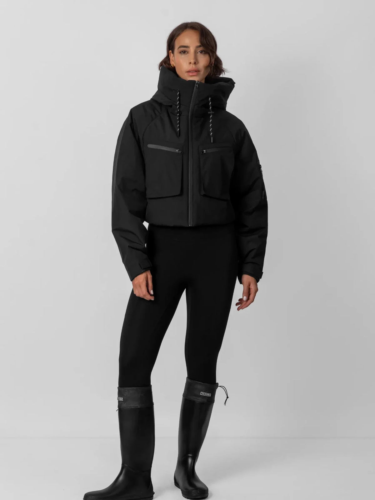 STM-TEX™ korte regenjas met afneembare capuchon