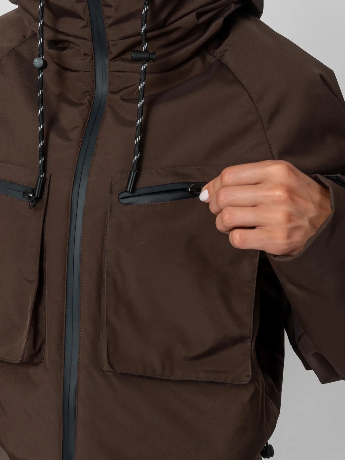 STM-TEX™ korte regenjas met afneembare capuchon