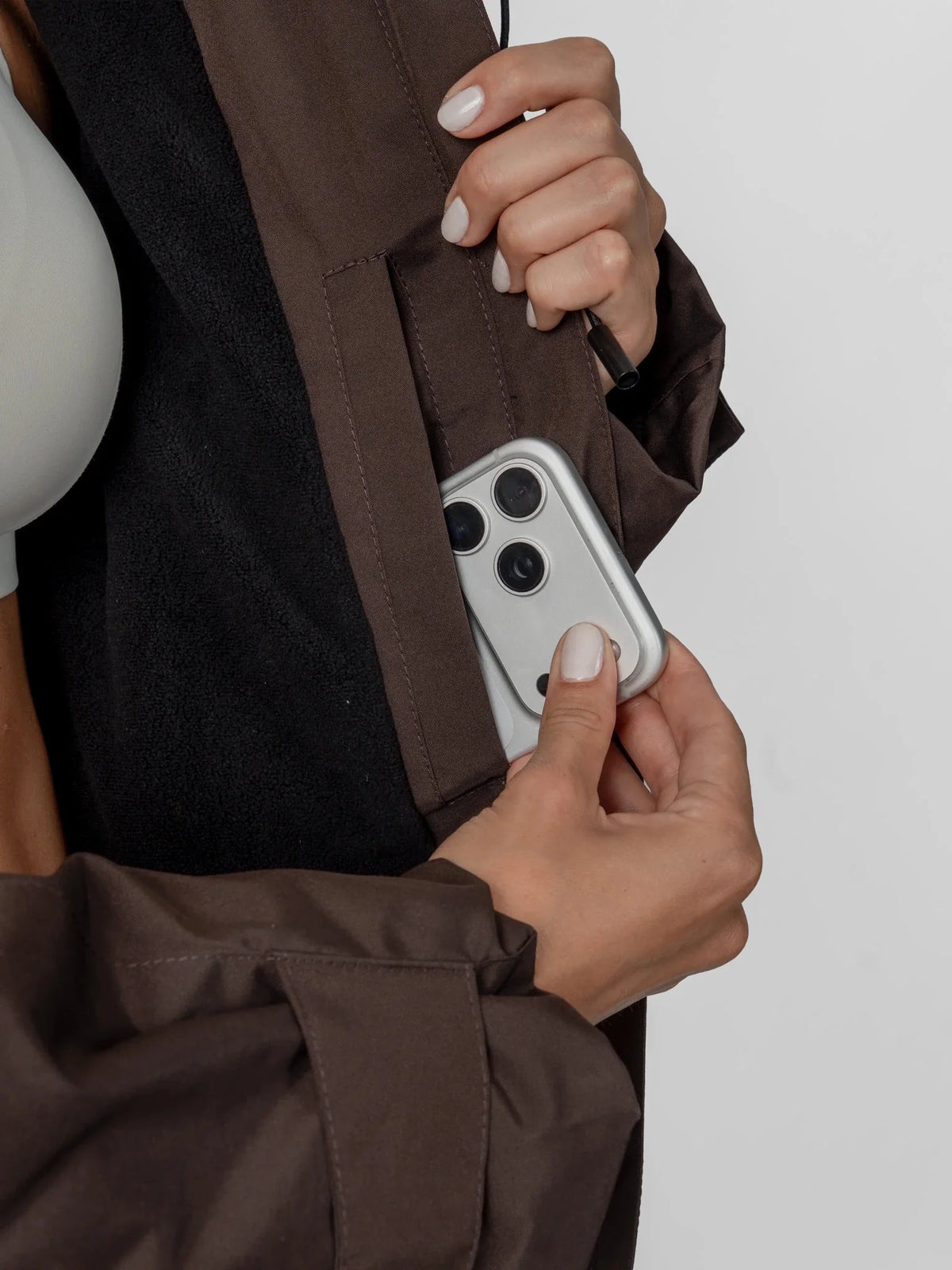 STM-TEX™ korte oversized regenjas met fleecevoering, één maat