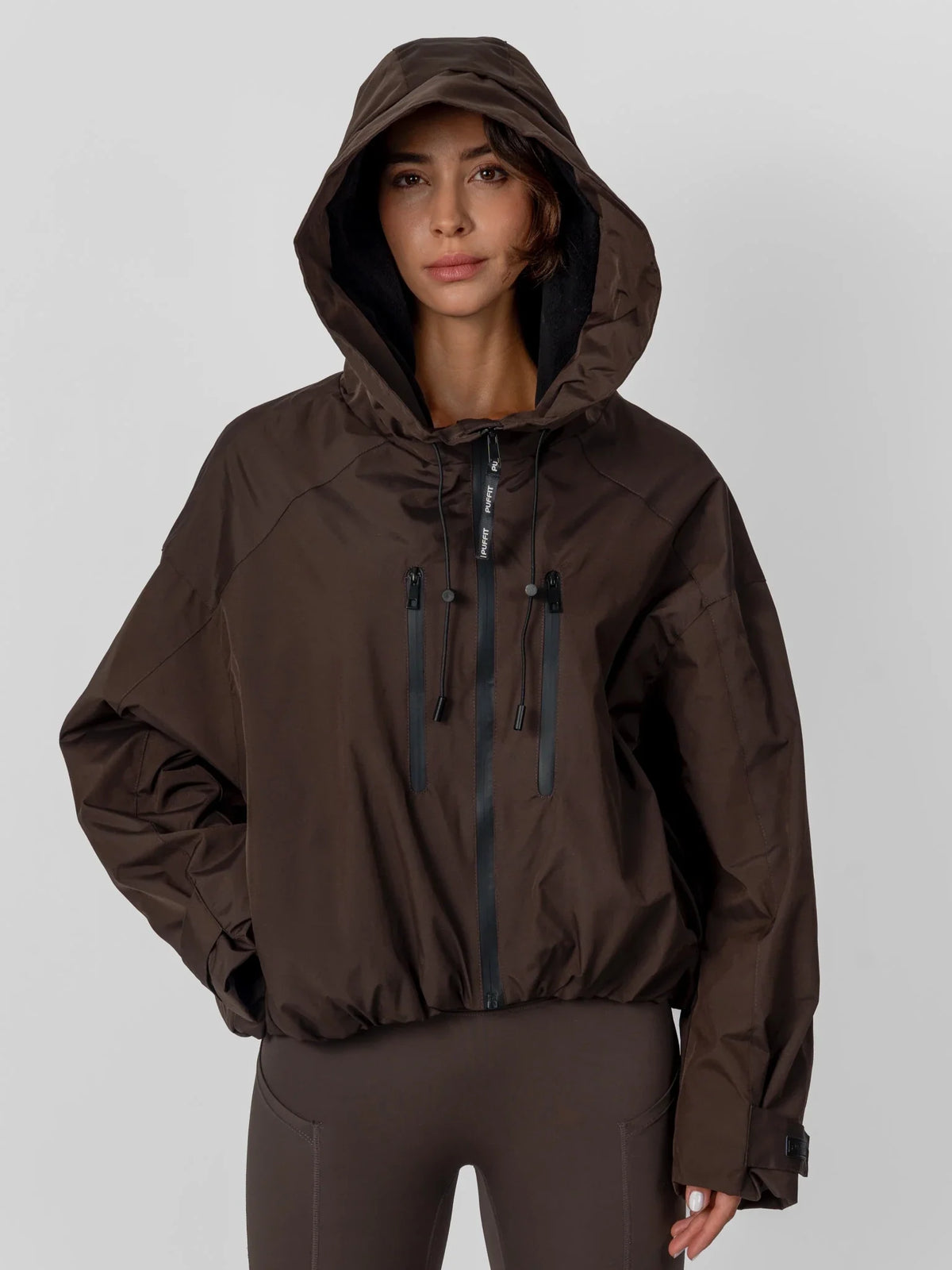 STM-TEX™ korte oversized regenjas met fleecevoering, één maat