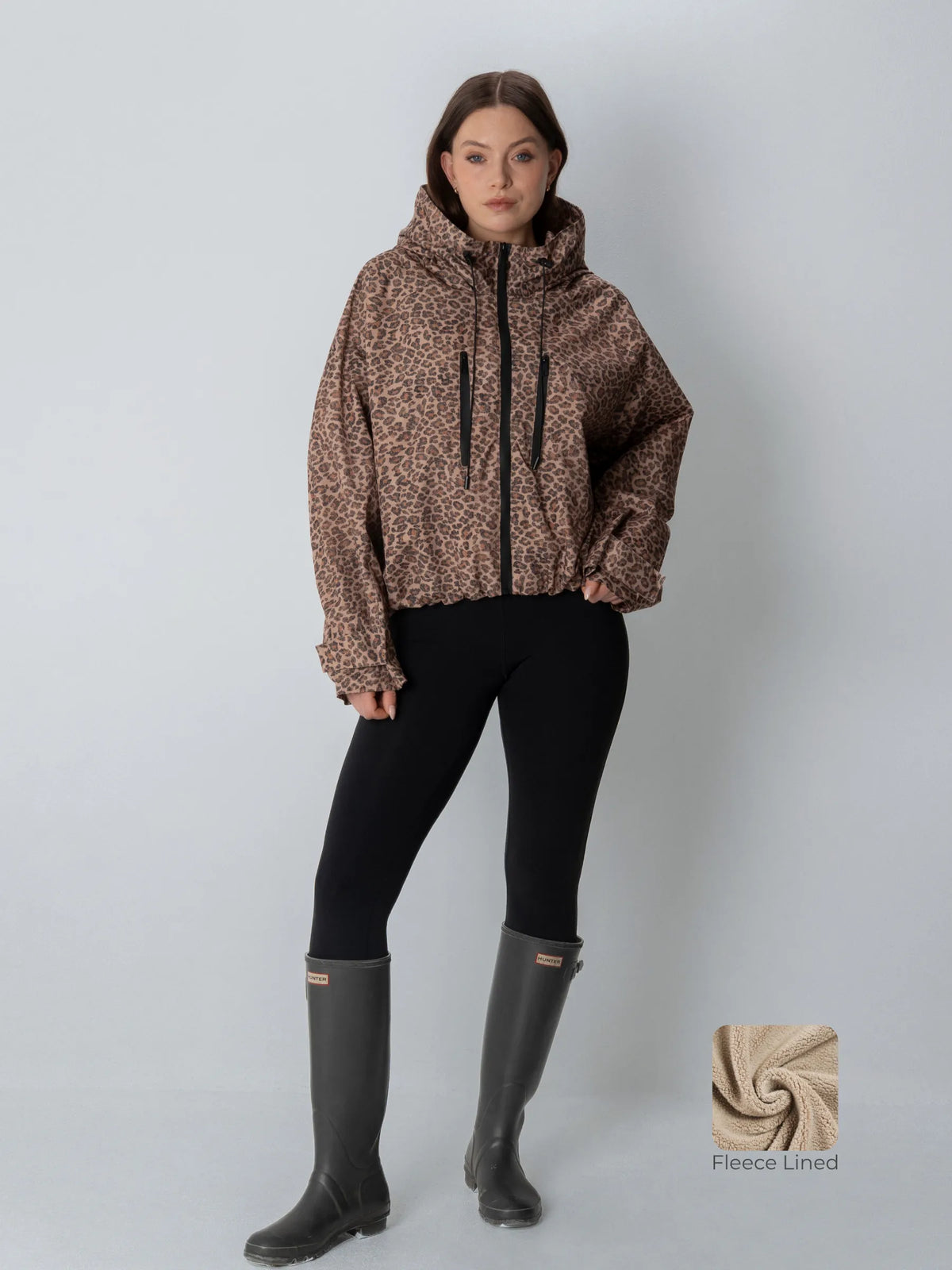 STM-TEX™ korte oversized regenjas met fleecevoering, één maat