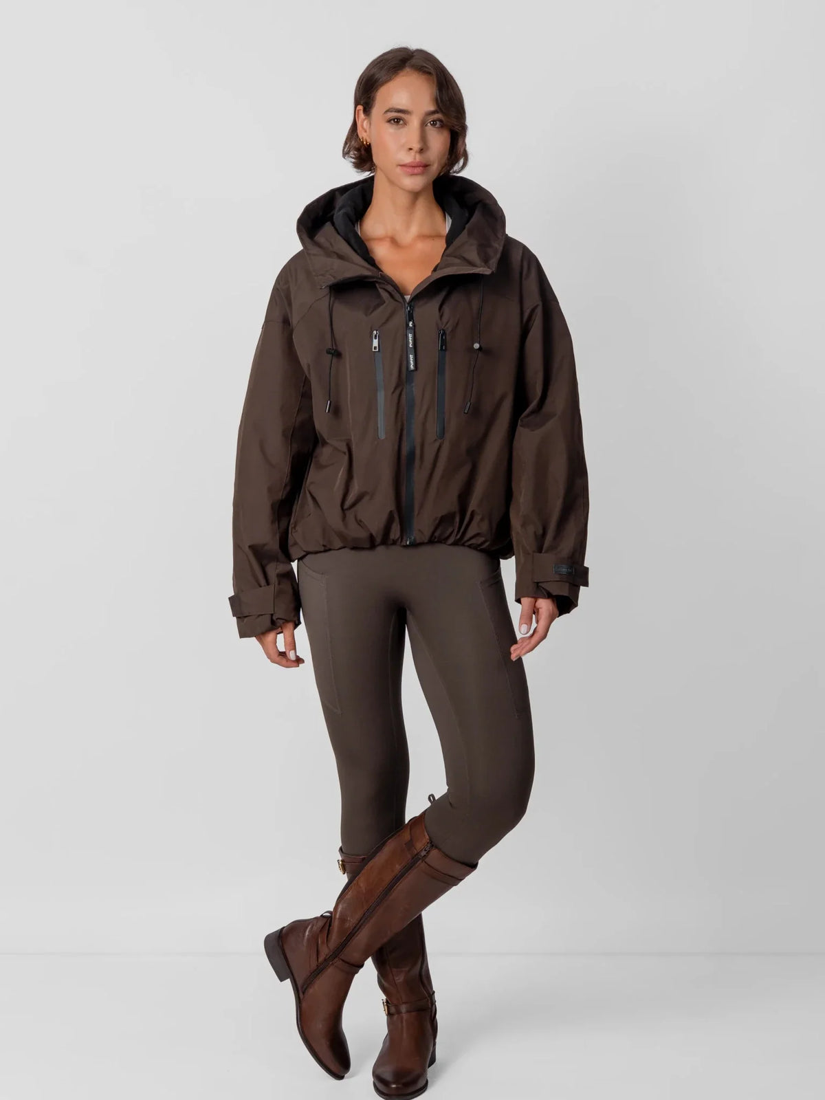 STM-TEX™ korte oversized regenjas met fleecevoering, één maat