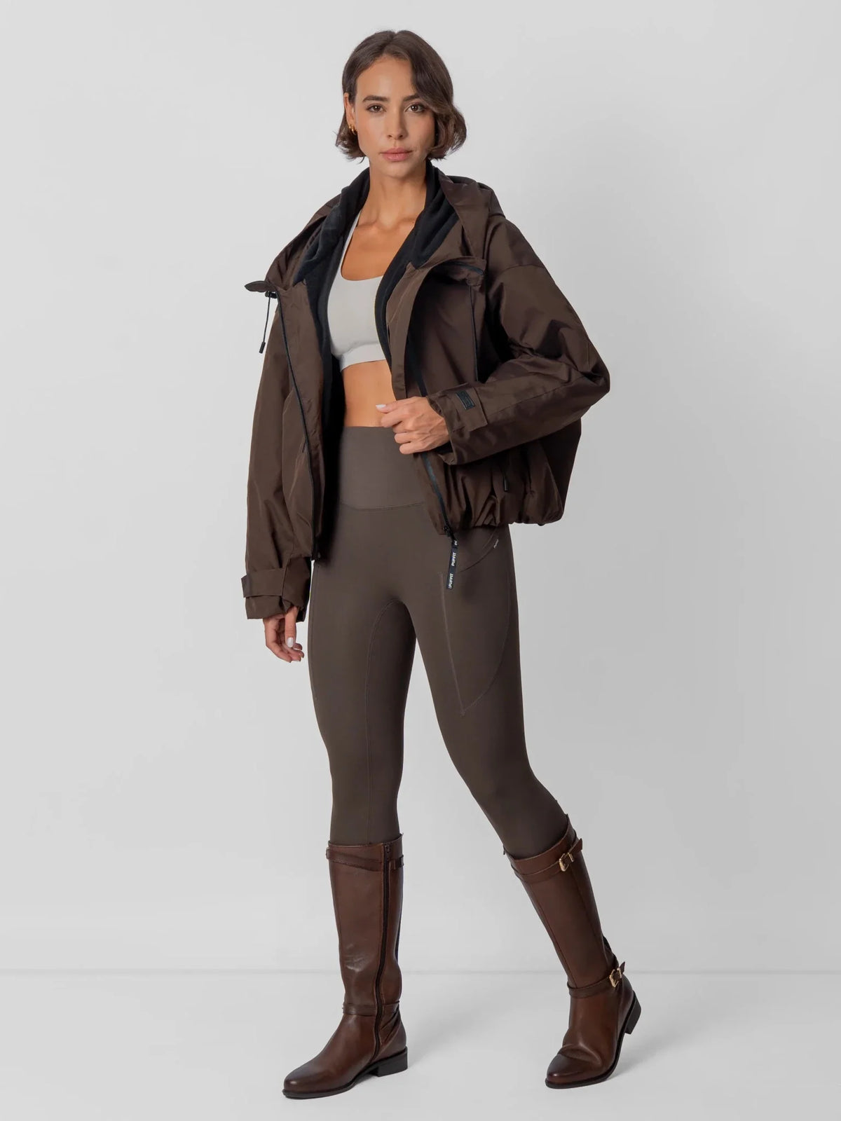 STM-TEX™ korte oversized regenjas met fleecevoering, één maat